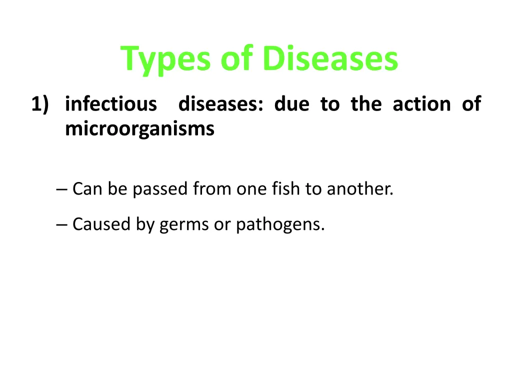 types of diseases