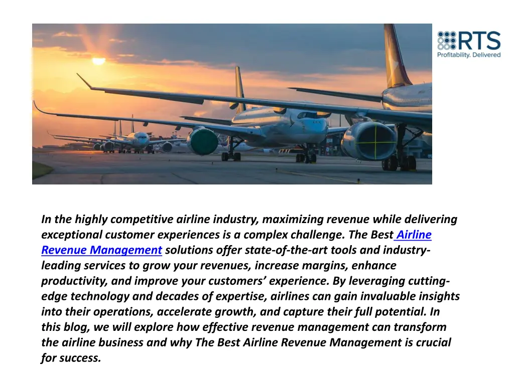 in the highly competitive airline industry