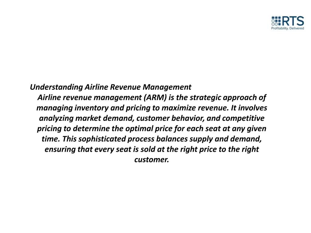 understanding airline revenue management airline