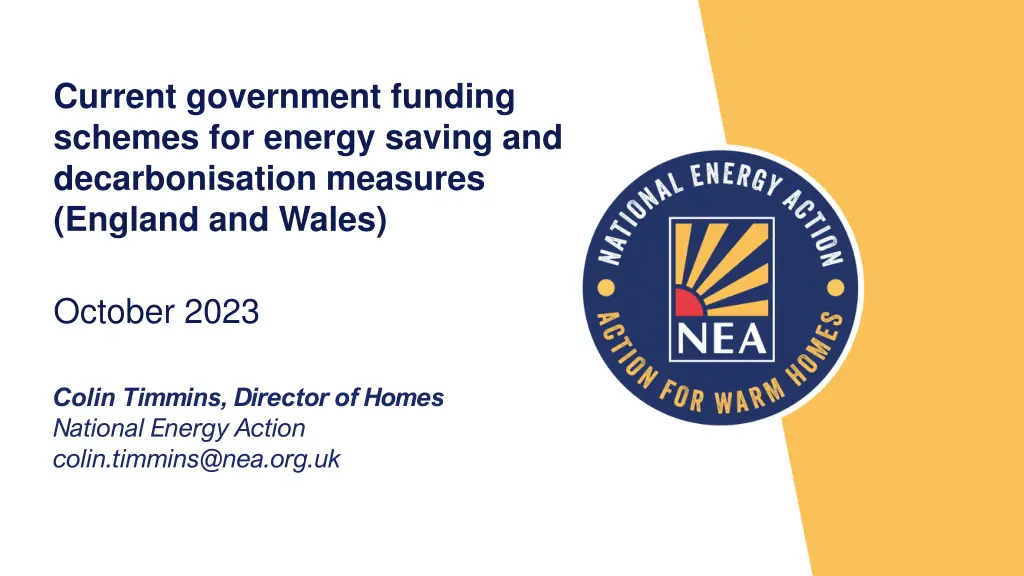 current government funding schemes for energy