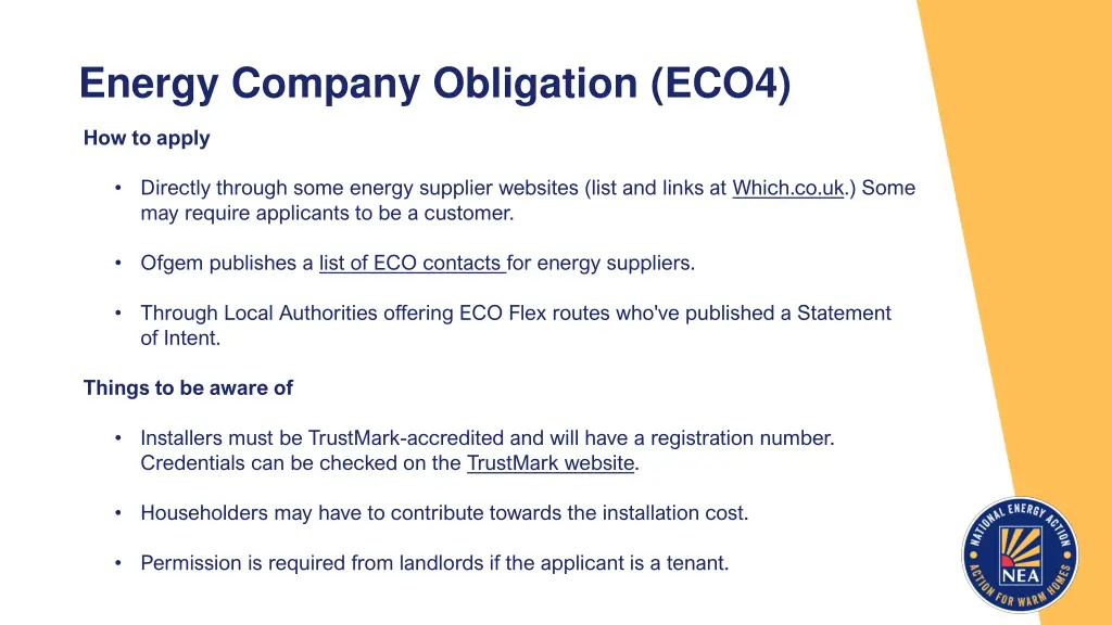energy company obligation eco4