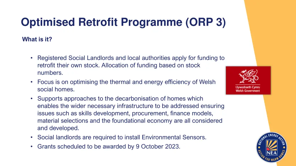 optimised retrofit programme orp 3