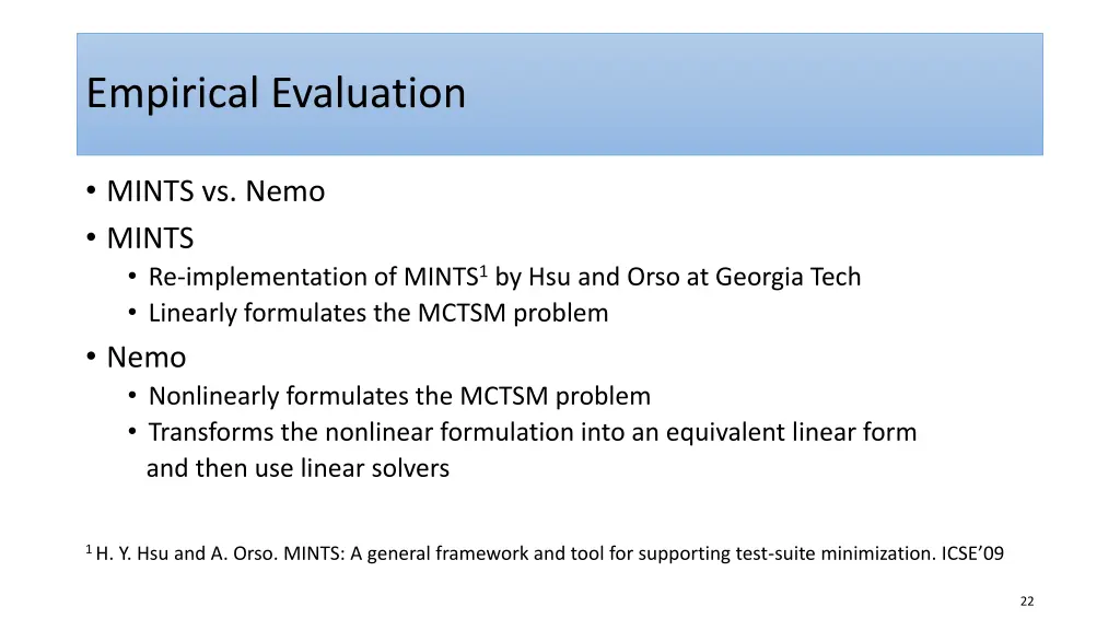 empirical evaluation