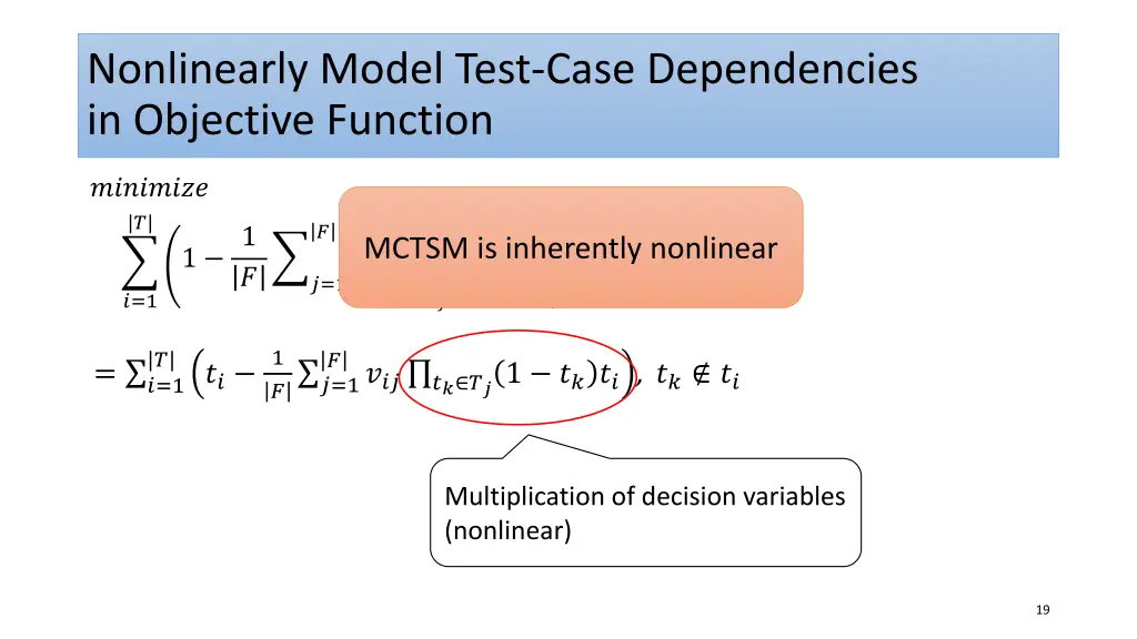 nonlinearly model test case dependencies 1