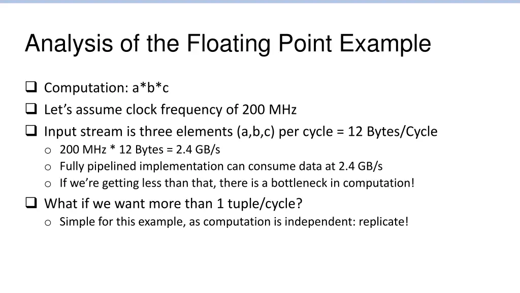 analysis of the floating point example