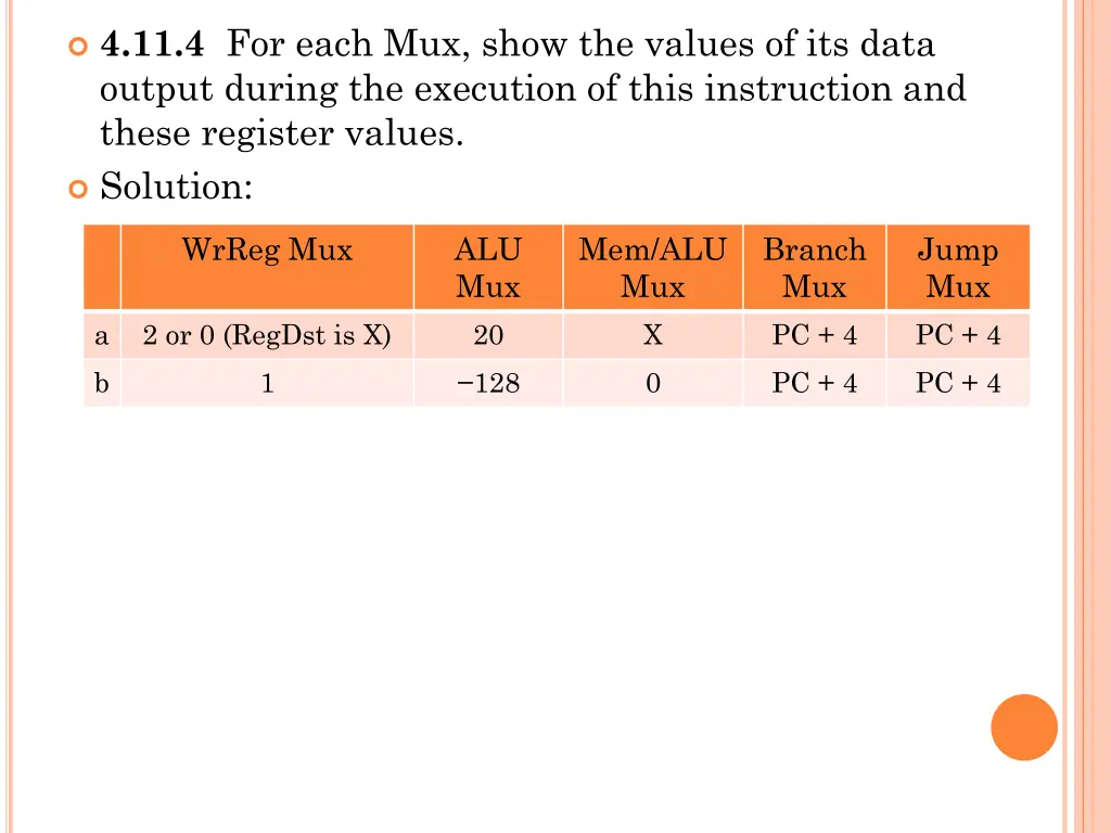 4 11 4 for each mux show the values of its data