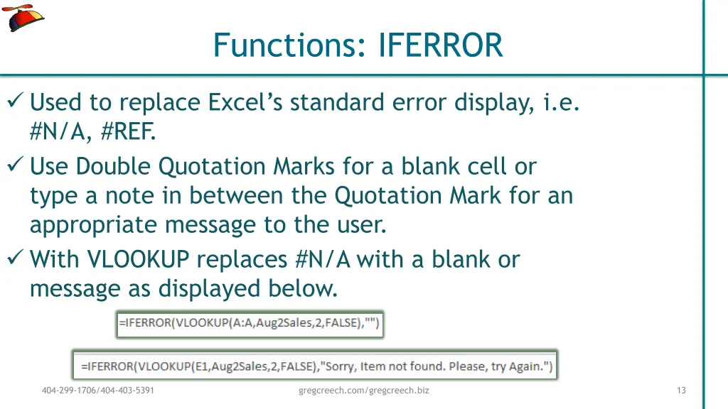 functions iferror