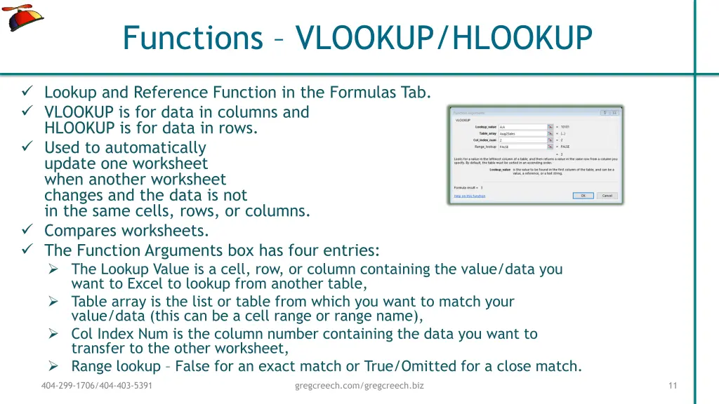 functions vlookup hlookup