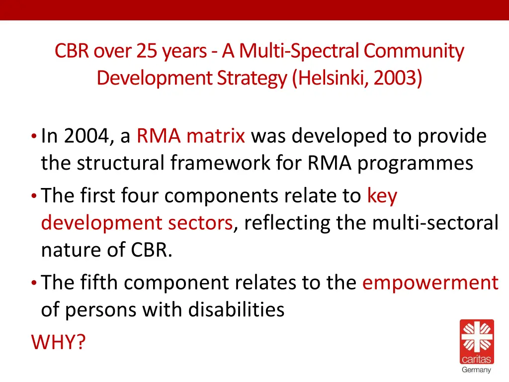 cbr over 25 years a multi spectral community