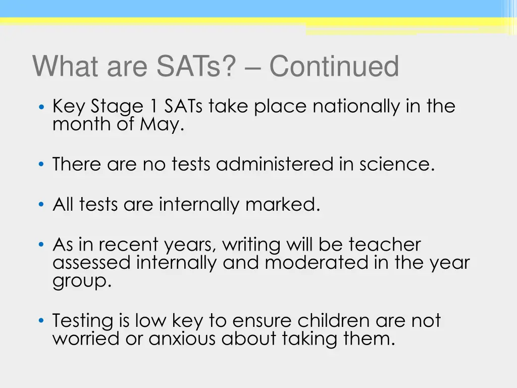 what are sats continued