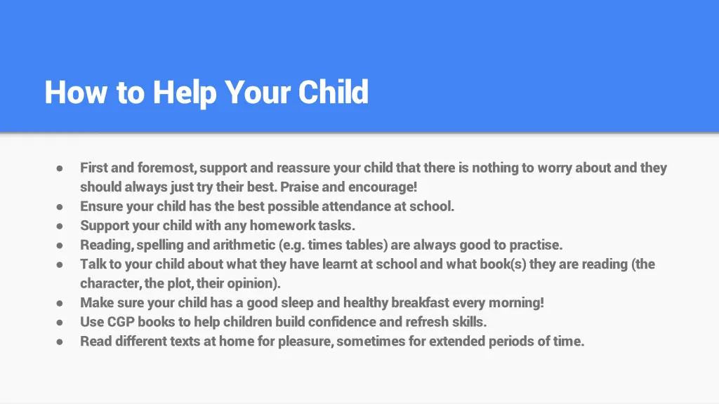 how to help your child