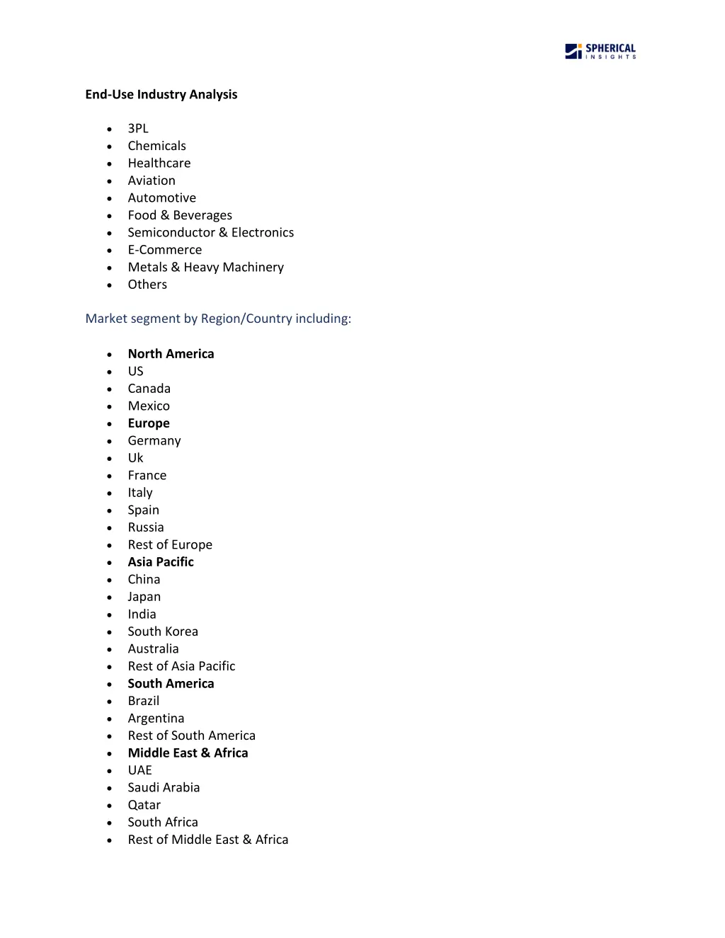 end use industry analysis