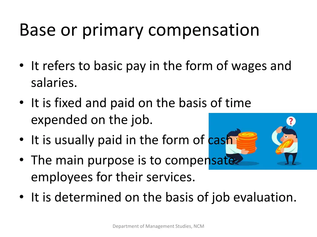 base or primary compensation