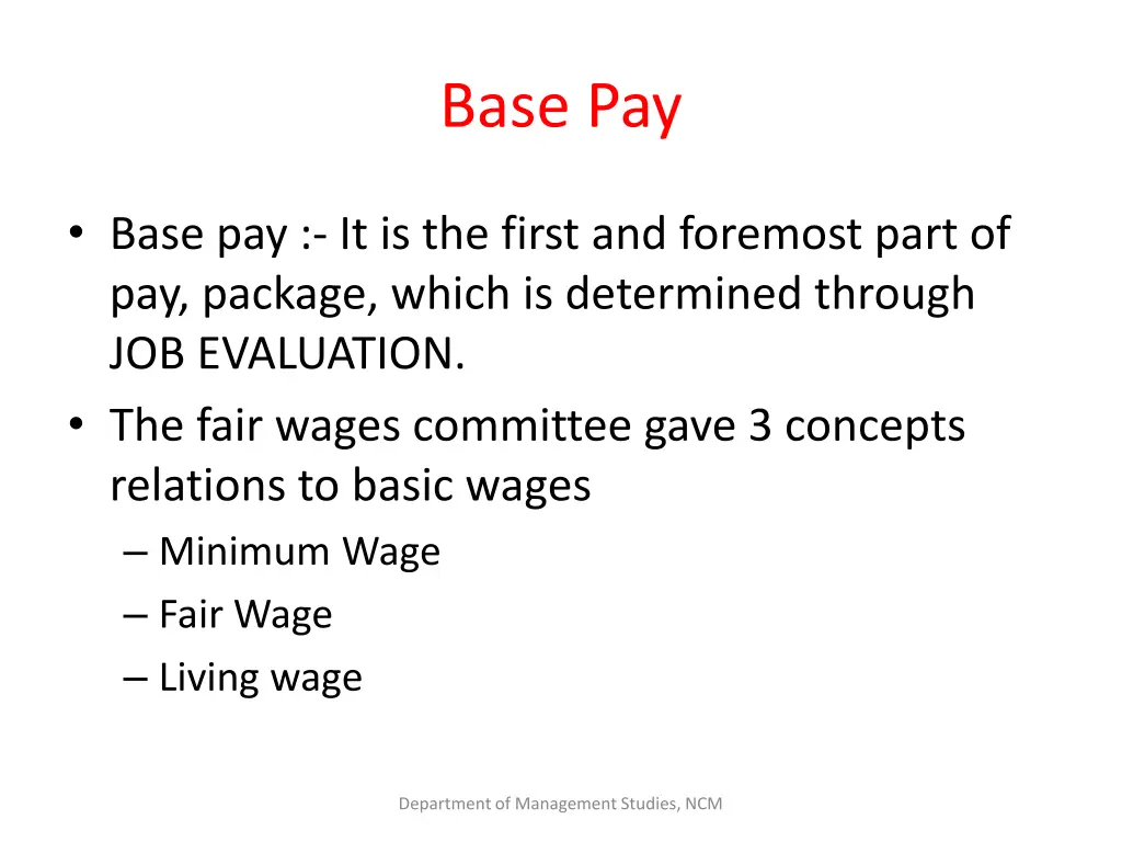 base pay