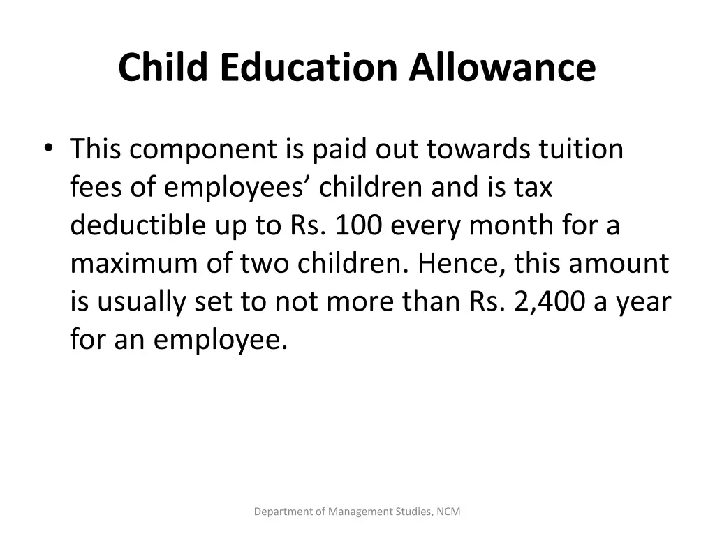 child education allowance