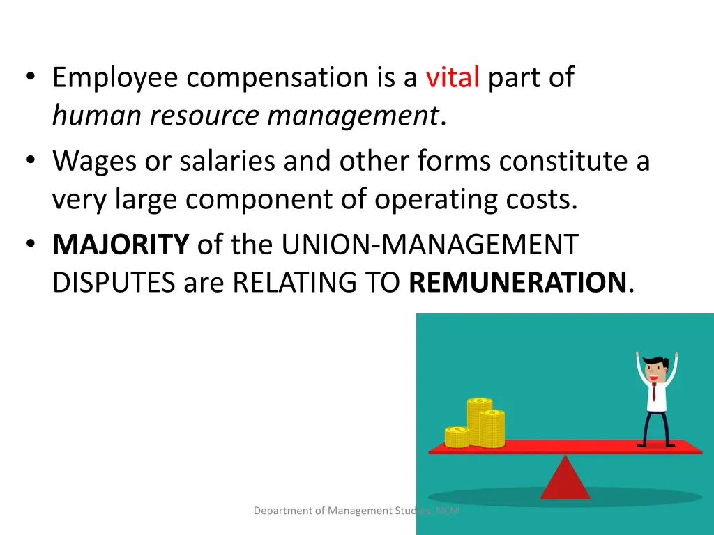 employee compensation is a vital part of human