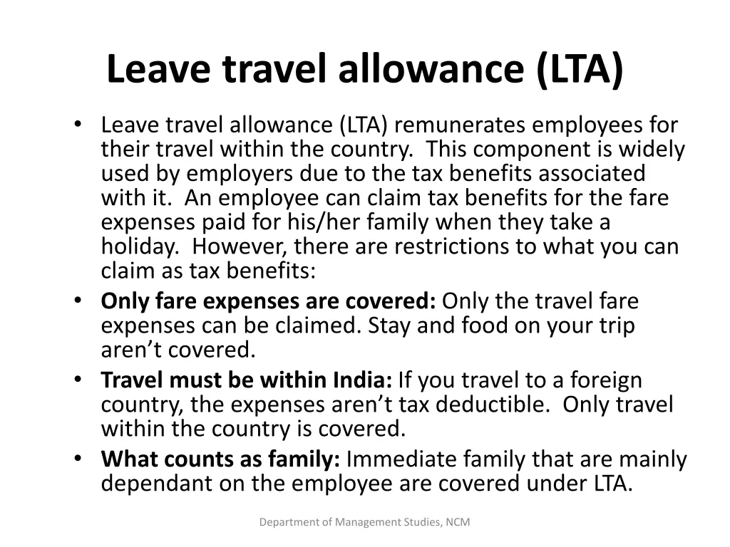 leave travel allowance lta