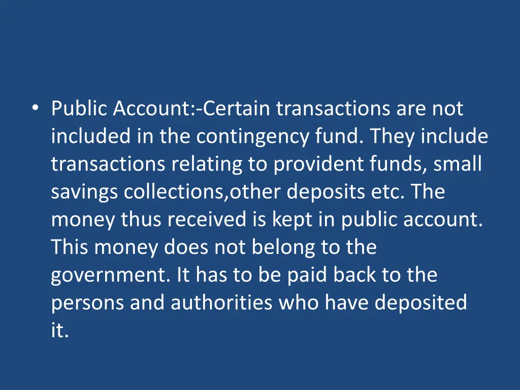 public account certain transactions