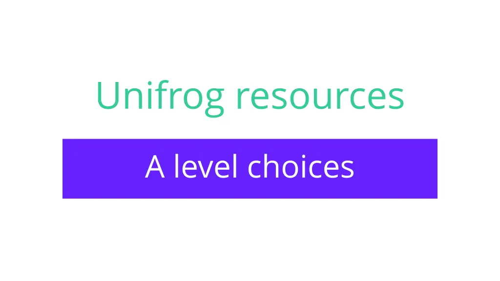 unifrog resources