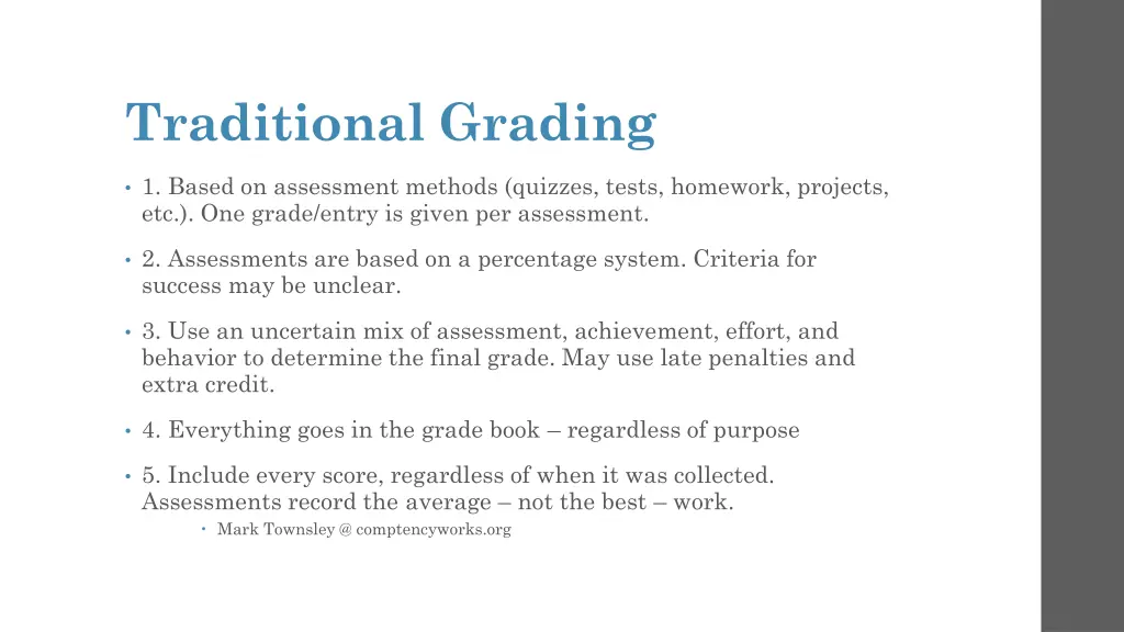 traditional grading 1