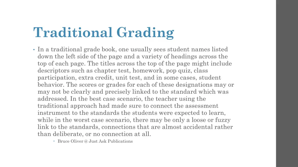 traditional grading 2