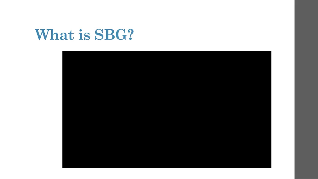 what is sbg