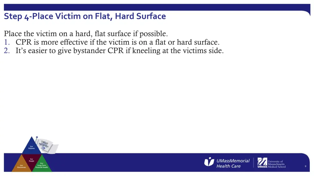 step 4 place victim on flat hard surface