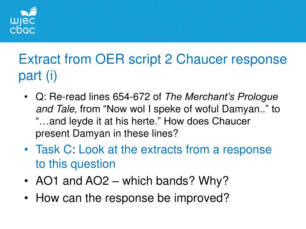 extract from oer script 2 chaucer response part i