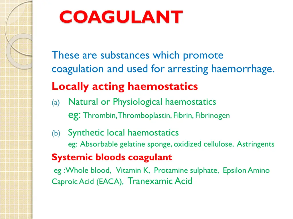 coagulant