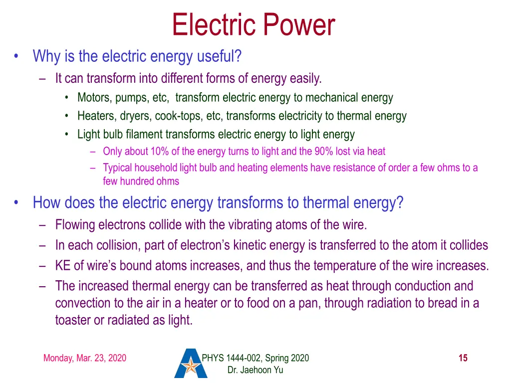 electric power