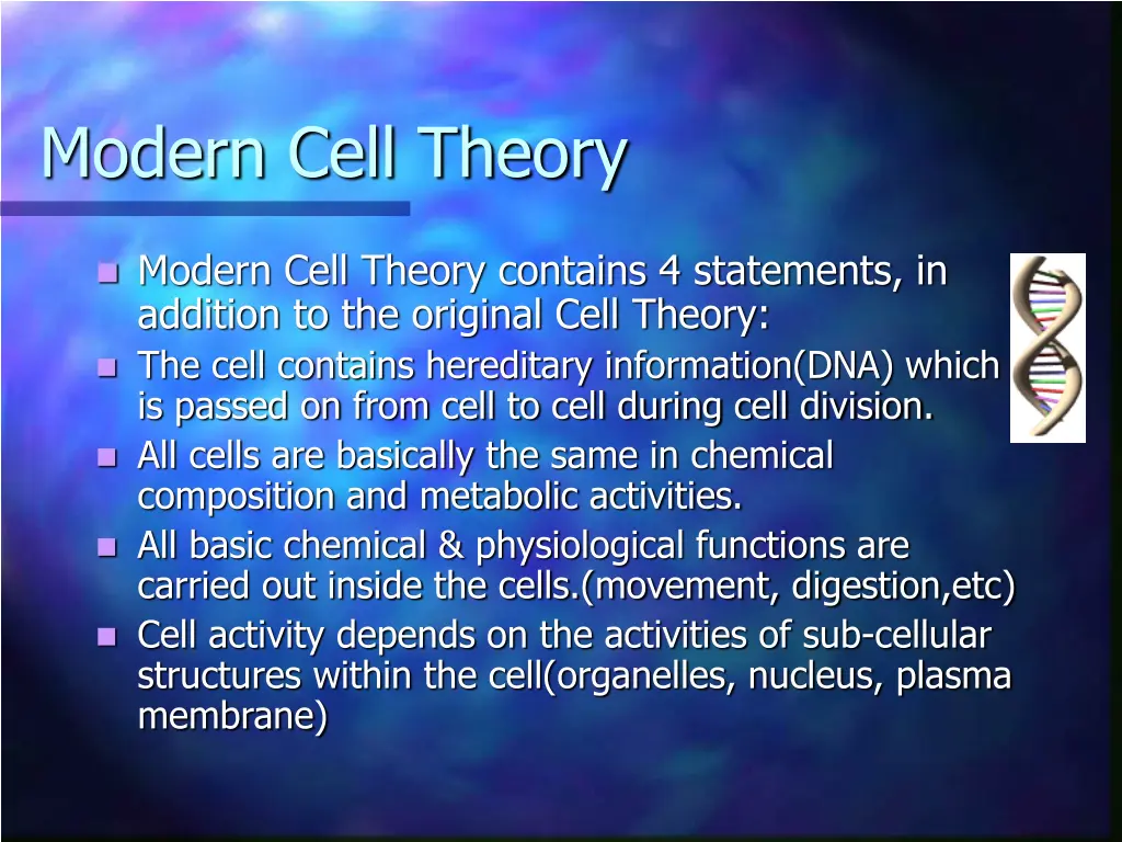 modern cell theory