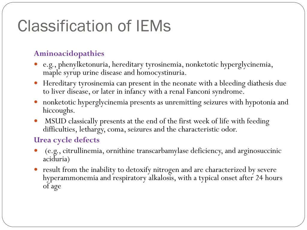 classification of iems