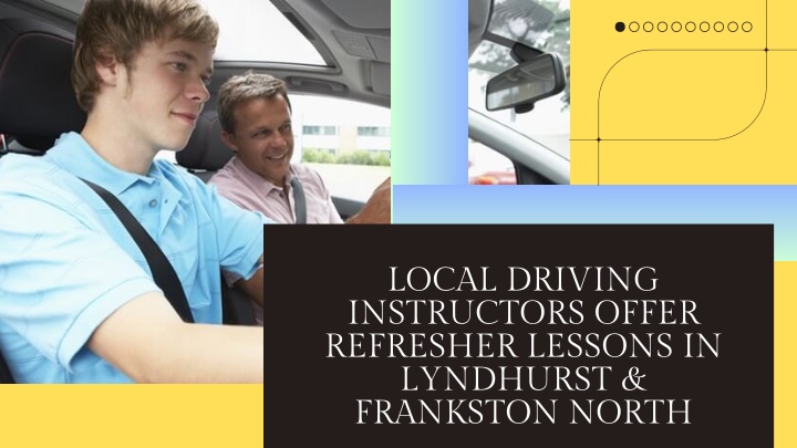 local driving instructors offer refresher lessons