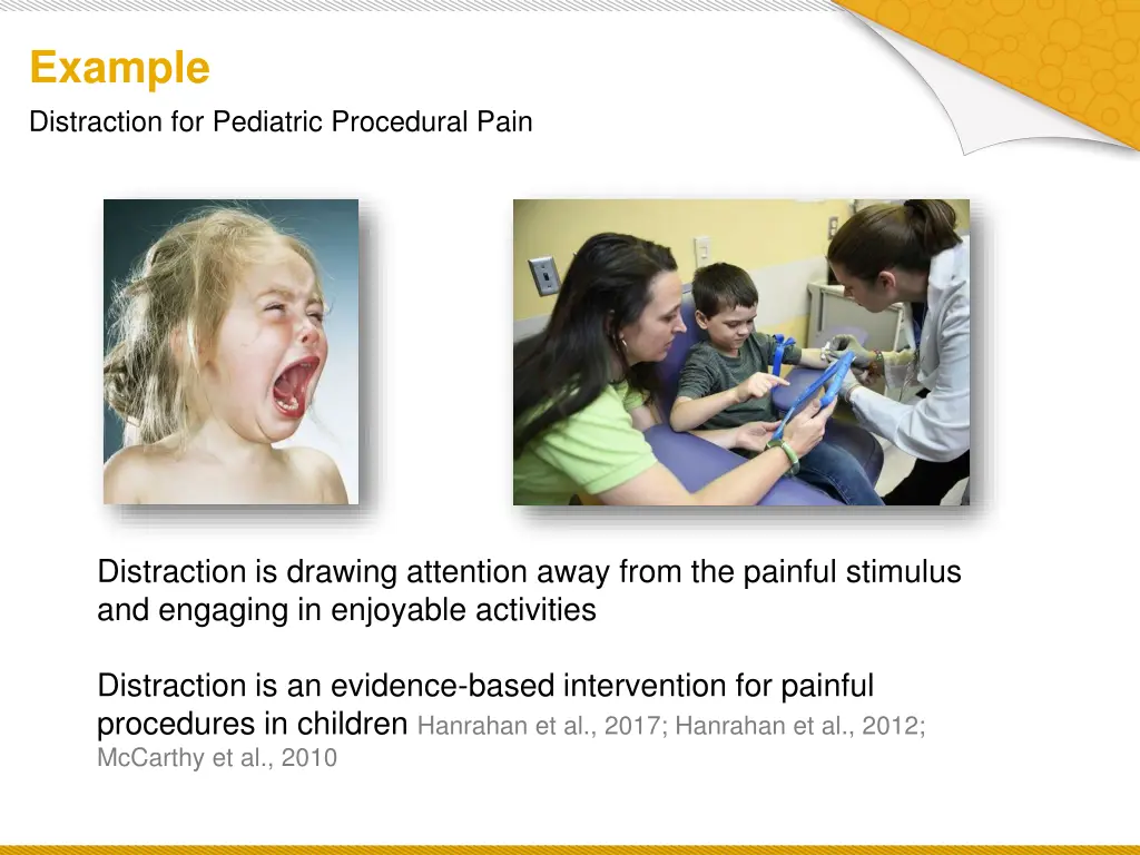 example distraction for pediatric procedural pain