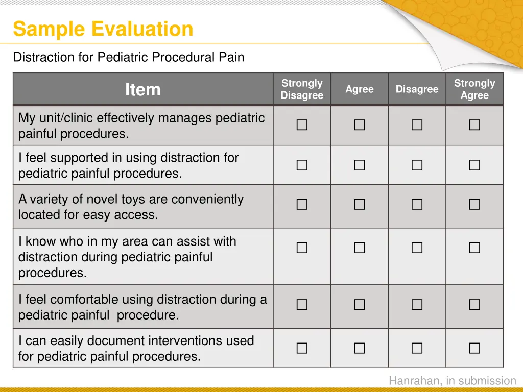 sample evaluation