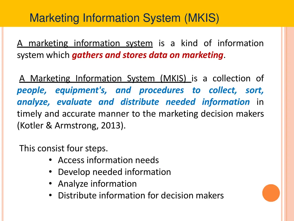 marketing information system mkis