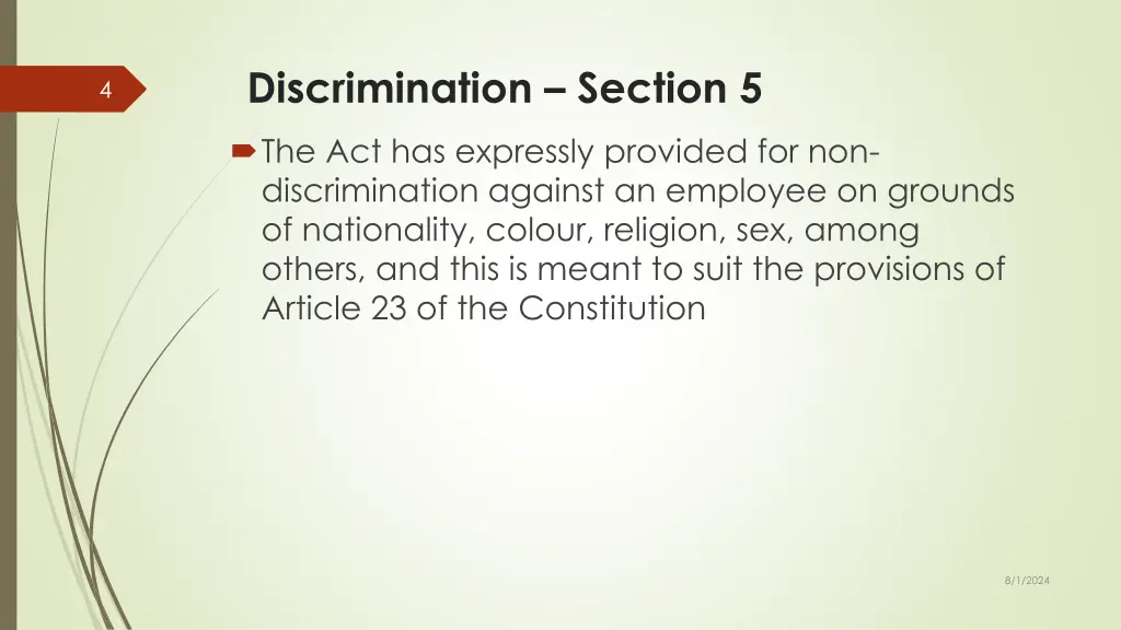 discrimination section 5