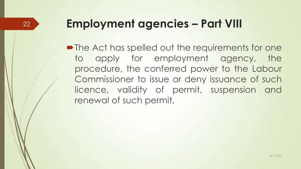 employment agencies part viii