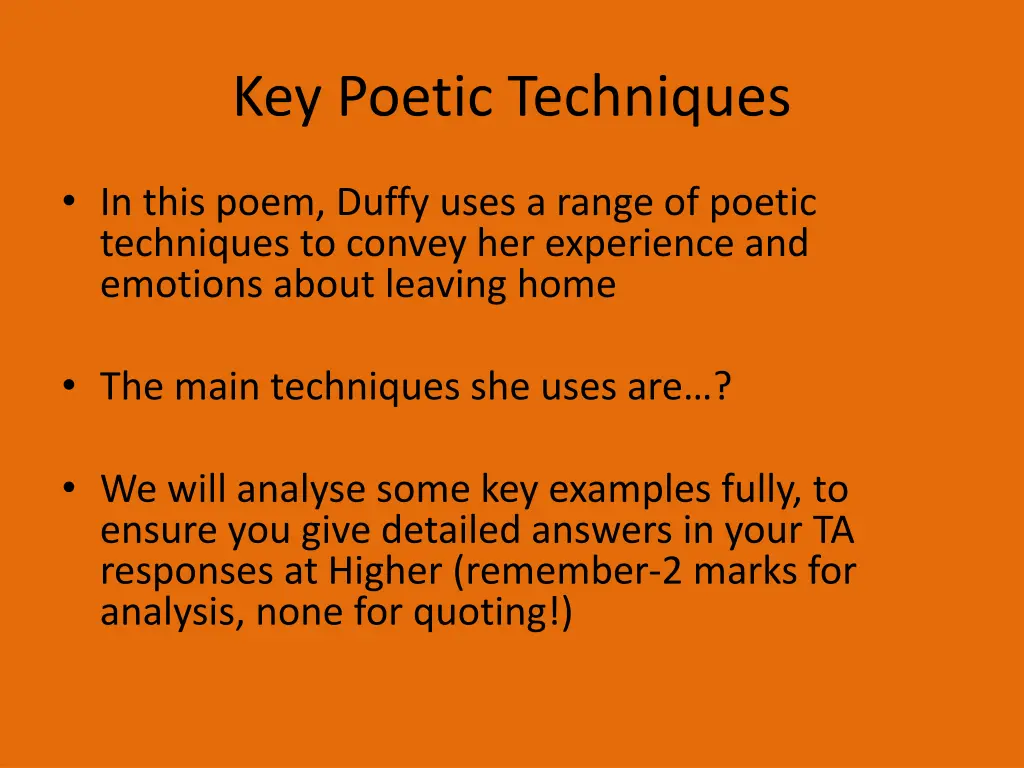 key poetic techniques