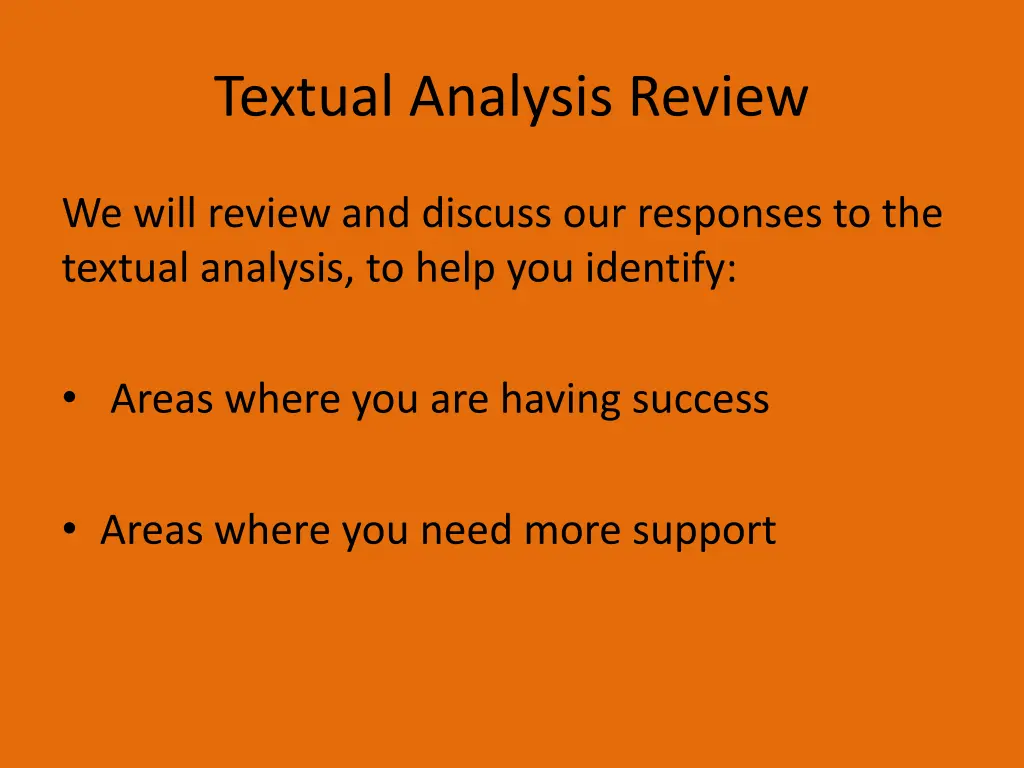 textual analysis review