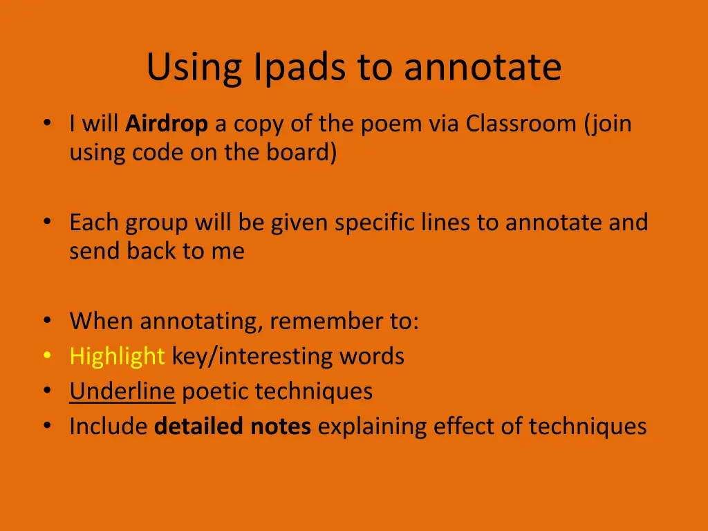 using ipads to annotate