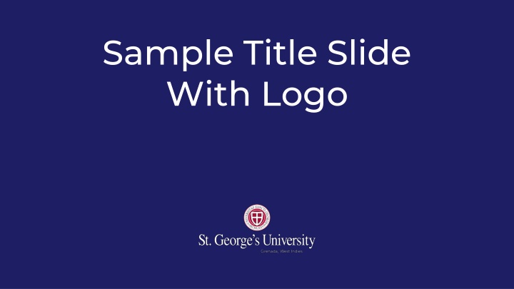 sample title slide with logo