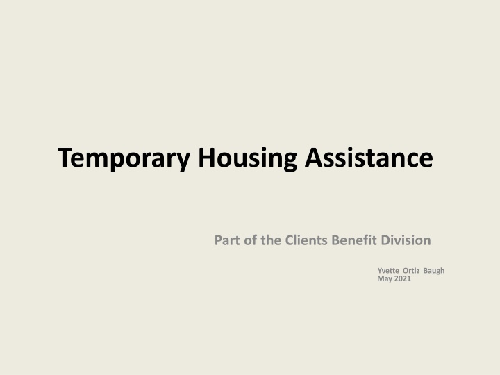 temporary housing assistance