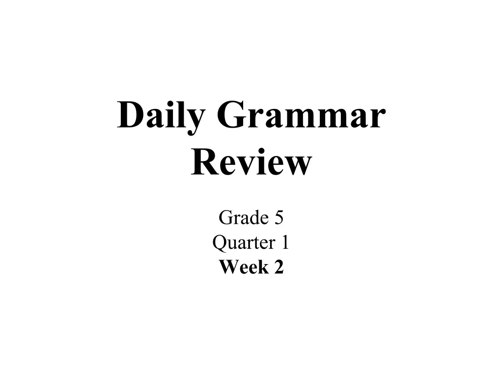 daily grammar review 1