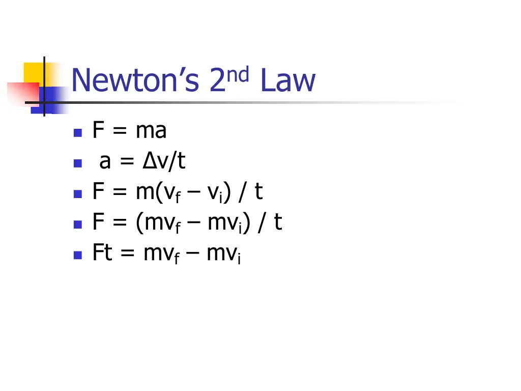 newton s 2 nd law