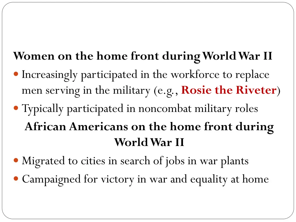 women on the home front during world