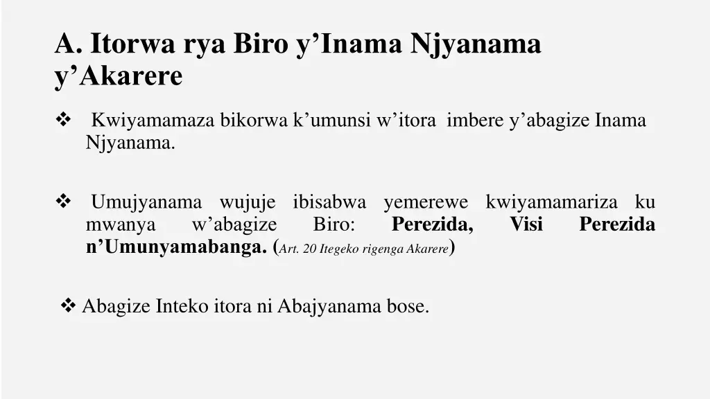 a itorwa rya biro y inama njyanama y akarere