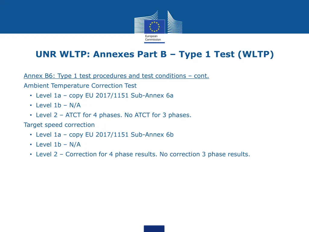 unr wltp annexes part b type 1 test wltp 6