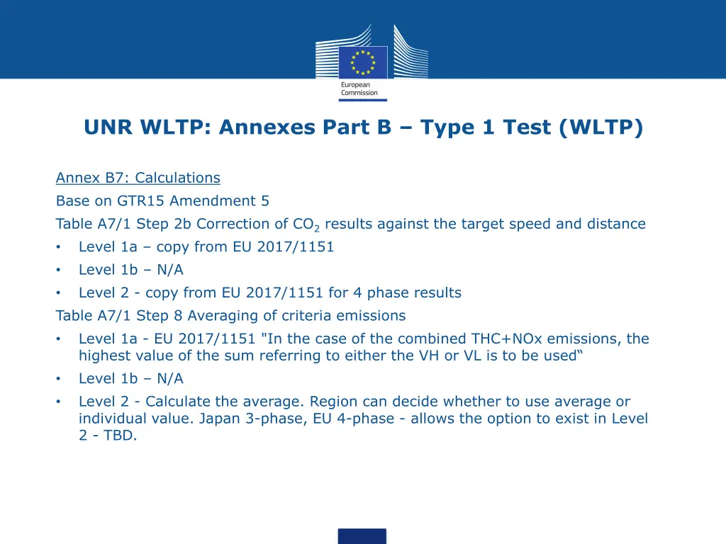 unr wltp annexes part b type 1 test wltp 7