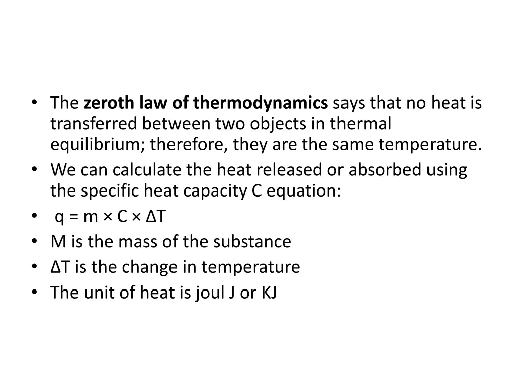 the zeroth law of thermodynamics says that